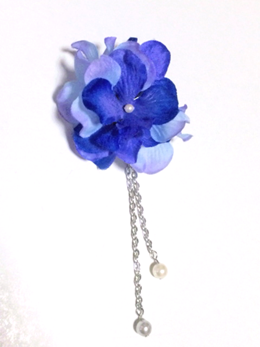 CL-12紫陽花の花飾り/青紫